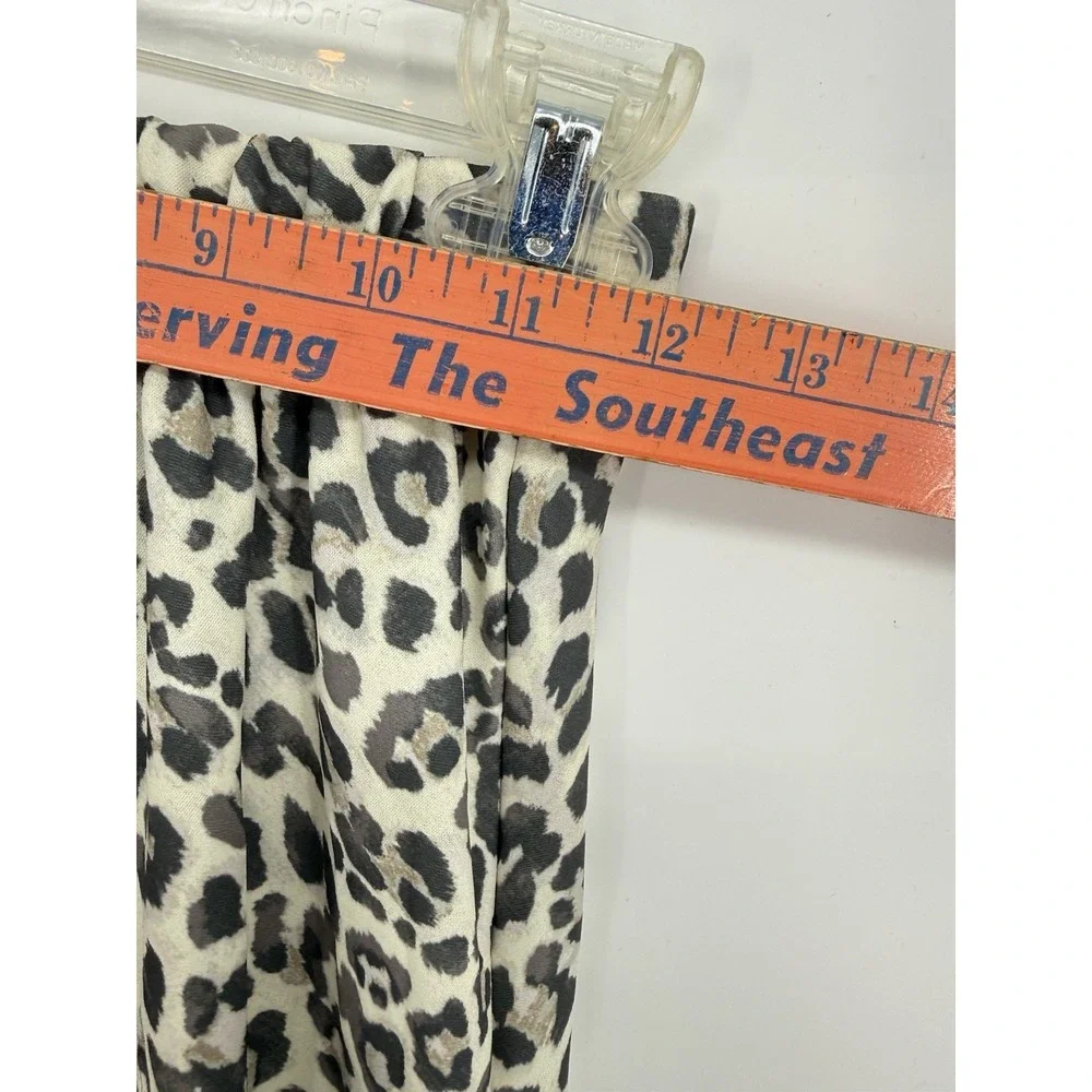 Altard State Leopard Print Satin‎ Midi Skirt High Rise Cheetah Silky Long XS